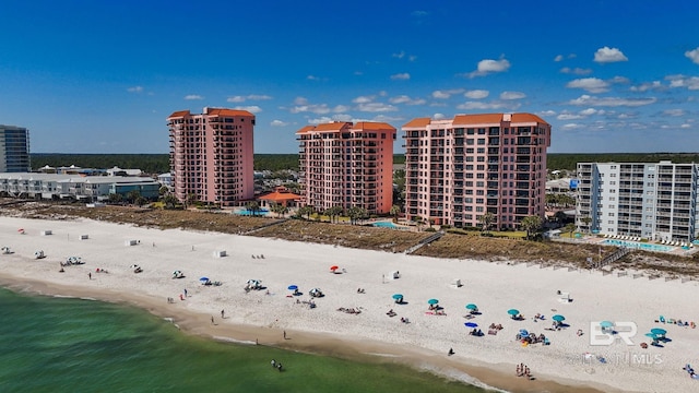 25250 Perdido Beach Blvd Unit 304E, Orange Beach, AL 36561 - aerial view featuring a city view, a beach view, and a water view