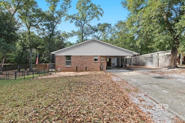 view of home's exterior with a carport