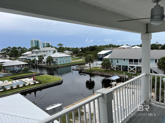 view of water feature featuring a residential view