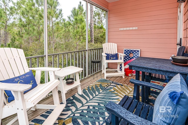 view of sunroom