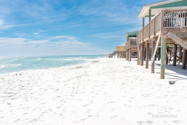 water view featuring a beach view