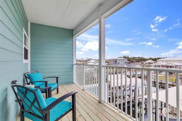 balcony featuring a residential view