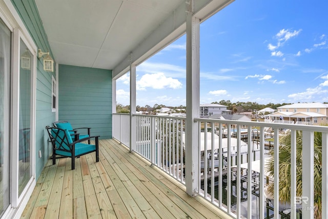 balcony featuring a residential view