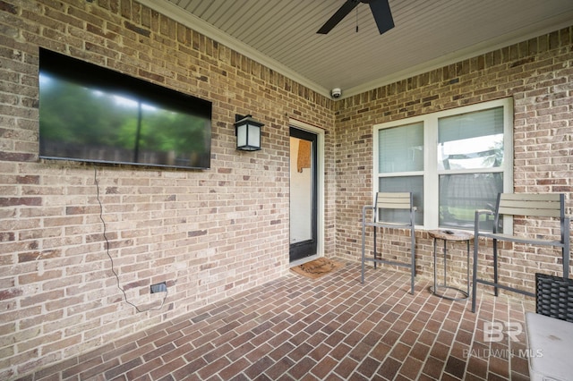 13713 Kearny Dr, Loxley, AL 36551 - view of patio featuring a ceiling fan