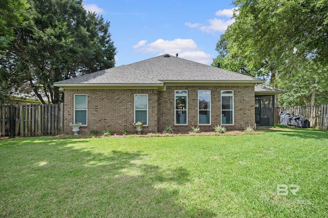 13713 Kearny Dr, Loxley, AL 36551 - back of property featuring roof with shingles and brick siding
