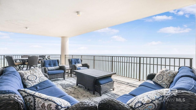 23450 Perdido Beach Blvd Unit 2011, Orange Beach, AL 36561 - patio / terrace featuring an outdoor hangout area and a water view