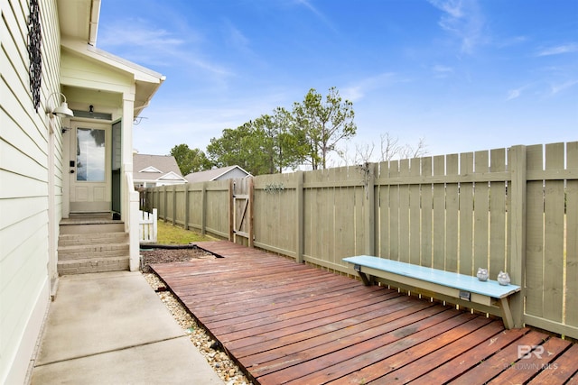 view of wooden terrace