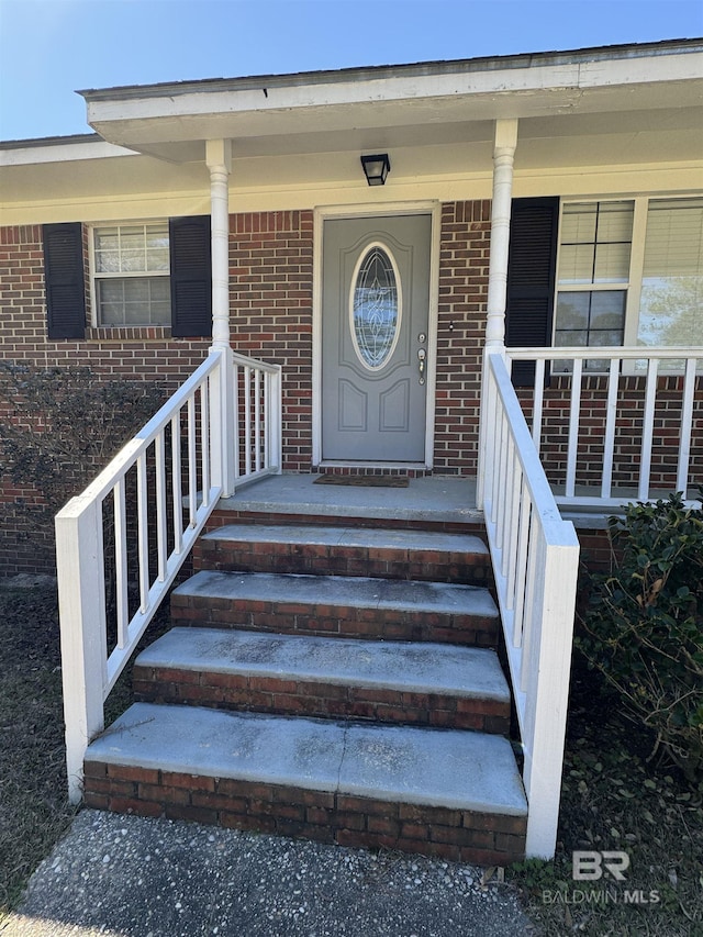 view of doorway to property