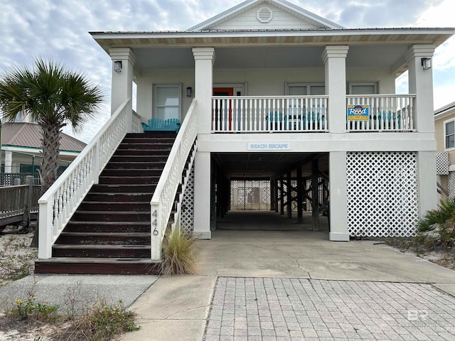 view of front of house with a porch