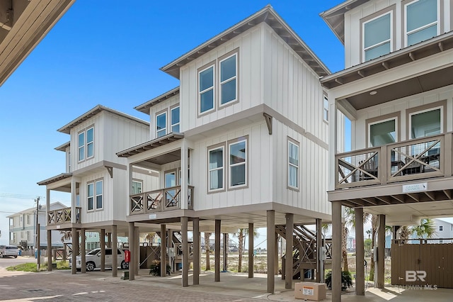 exterior space featuring a carport