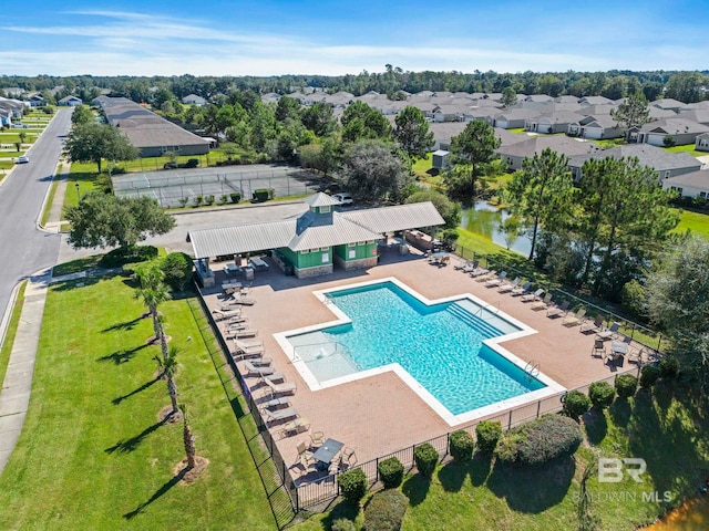 birds eye view of property