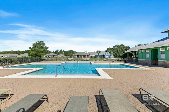 view of pool with a patio