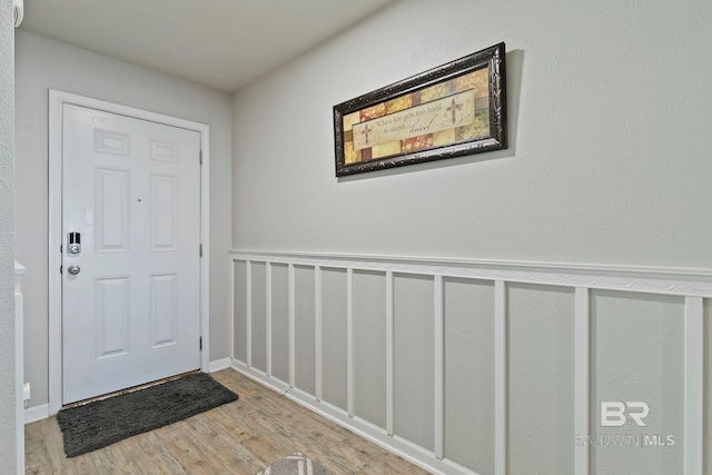 entryway with light wood-type flooring