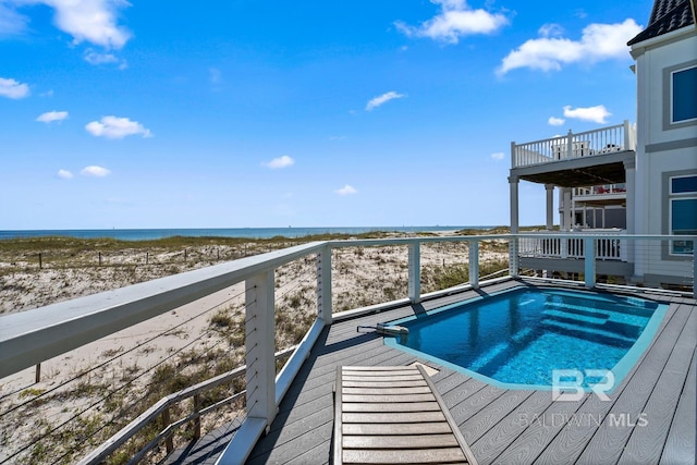 1402 W Dune Dr, Gulf Shores, AL 36542 - outdoor pool with a beach view and a deck with water view