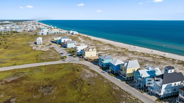 1402 W Dune Dr, Gulf Shores, AL 36542 - bird's eye view featuring a view of the beach and a water view