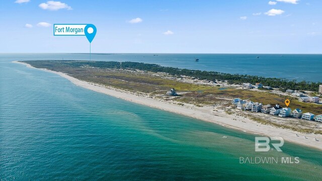 1402 W Dune Dr, Gulf Shores, AL 36542 - aerial view featuring a view of the beach and a water view