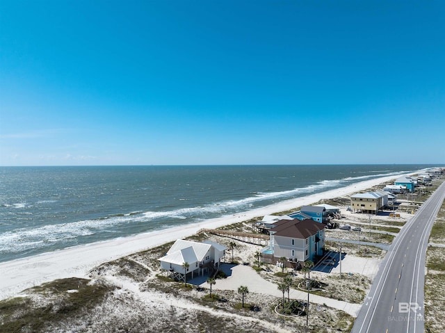 exterior space with a view of the beach