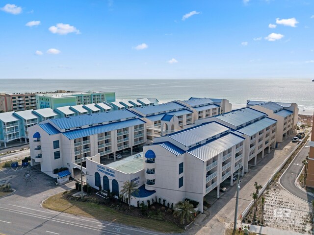 view of water feature featuring a view of the beach