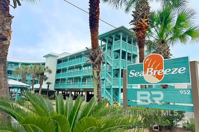 view of community sign