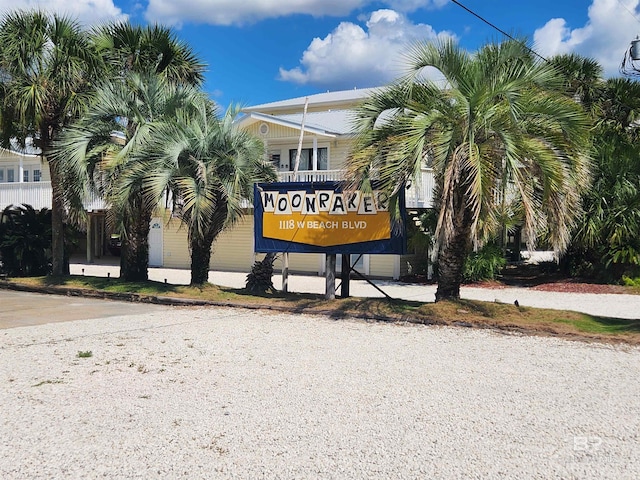 view of community sign