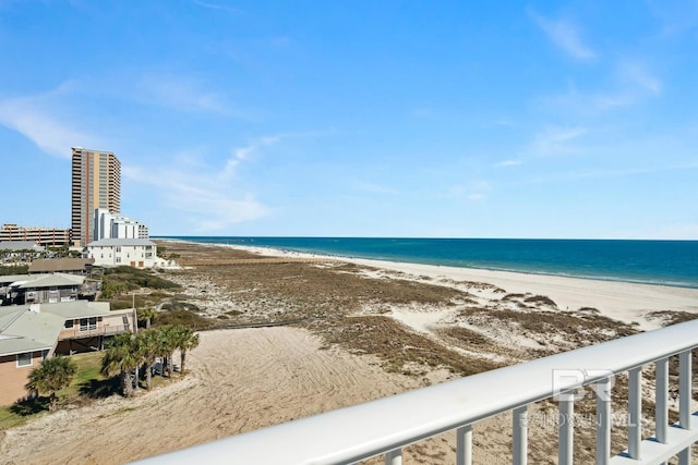 water view featuring a view of the beach
