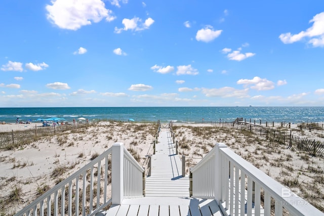 water view featuring a view of the beach