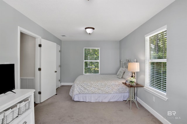 view of carpeted bedroom