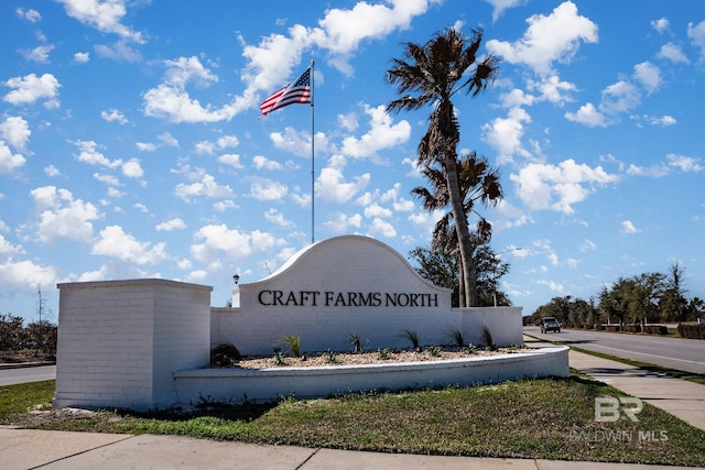 view of community sign