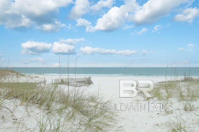 property view of water with a view of the beach