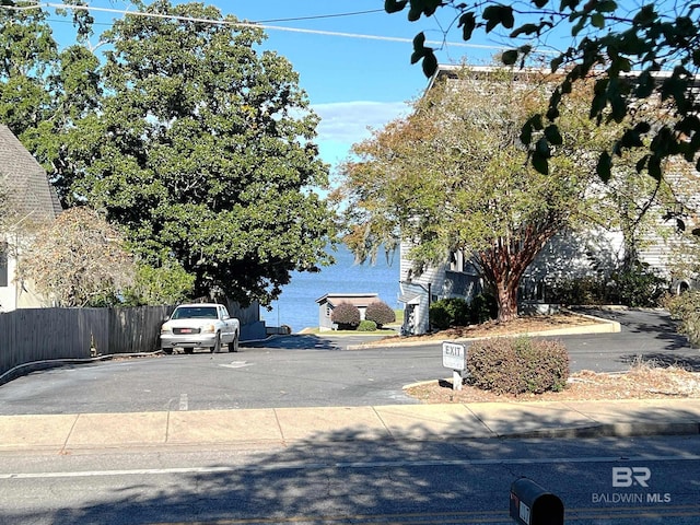 view of road featuring sidewalks