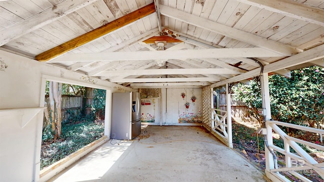 view of patio / terrace with fence