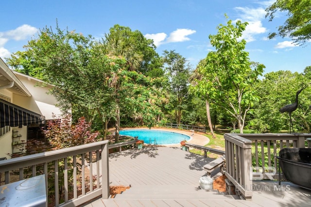 6000 Shenandoah Rd, Mobile, AL 36608 - view of pool featuring a deck and view of scattered trees