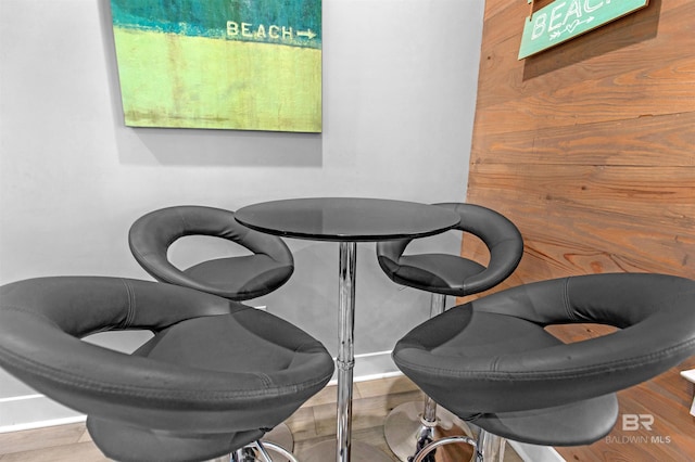 dining space with baseboards