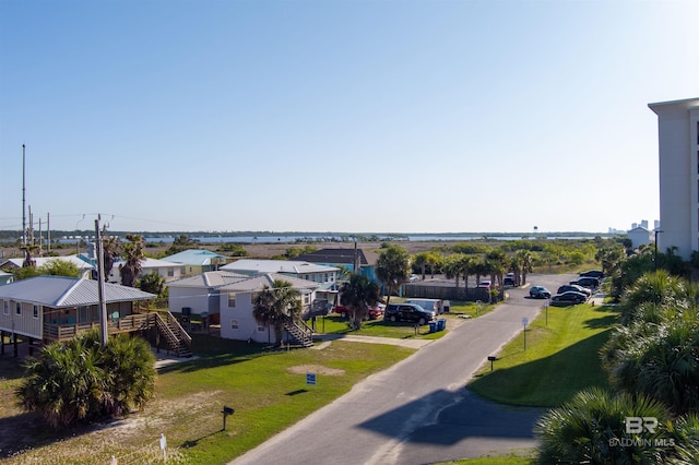aerial view featuring a residential view