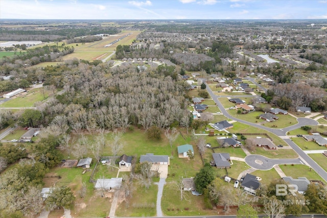 aerial view with a residential view