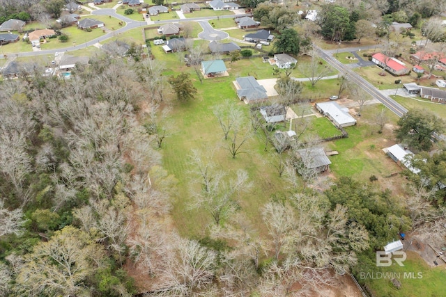 drone / aerial view with a residential view