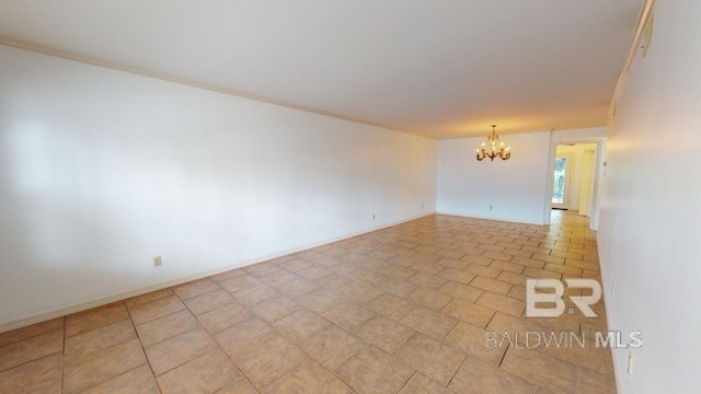 4009 Old Shell Rd Unit C13, Mobile, AL 36608 - unfurnished room with a chandelier and baseboards