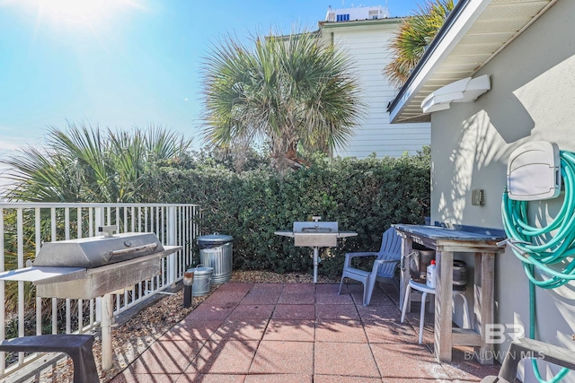 view of patio / terrace featuring grilling area