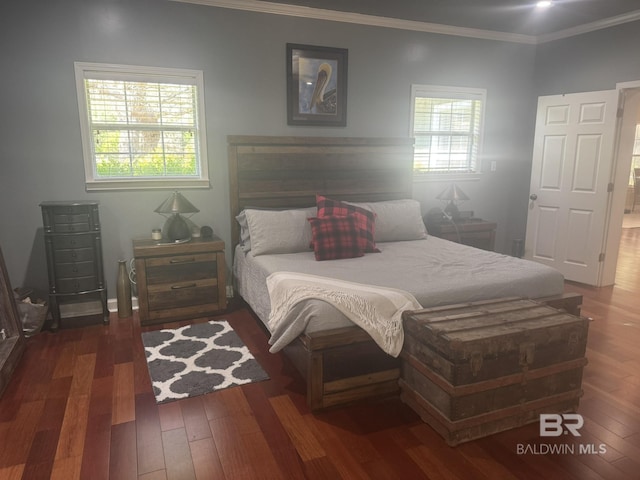 32098 Jessup Ln, Lillian, AL 36549 - bedroom featuring crown molding and wood finished floors