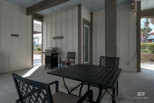 view of patio / terrace with outdoor dining area and grilling area