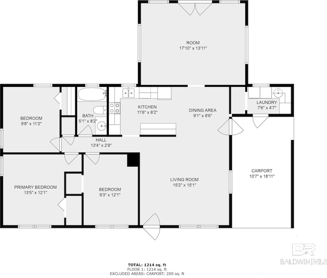 30577 Baldwin St, Perdido Beach, AL 36530 - floor plan / room layout