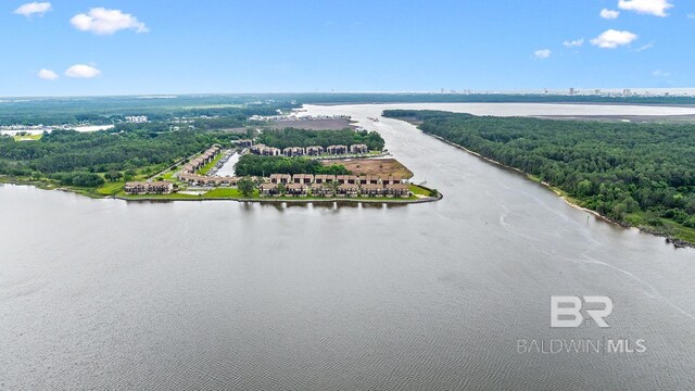 aerial view of a large body of water