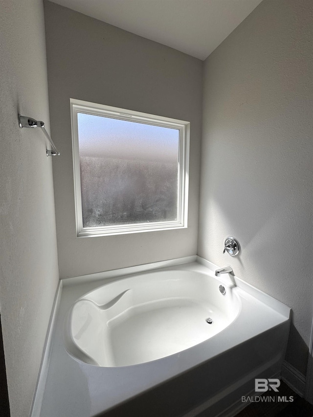 bathroom featuring a bath