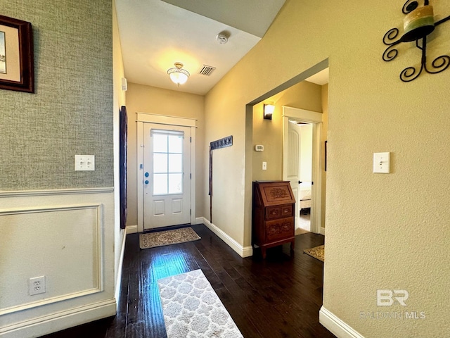 1030 Crown Walk Dr, Foley, AL 36535 - entrance foyer with dark wood-style flooring and baseboards