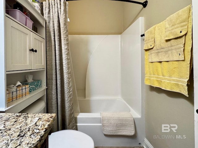1030 Crown Walk Dr, Foley, AL 36535 - full bath featuring toilet and shower / bath combination with curtain
