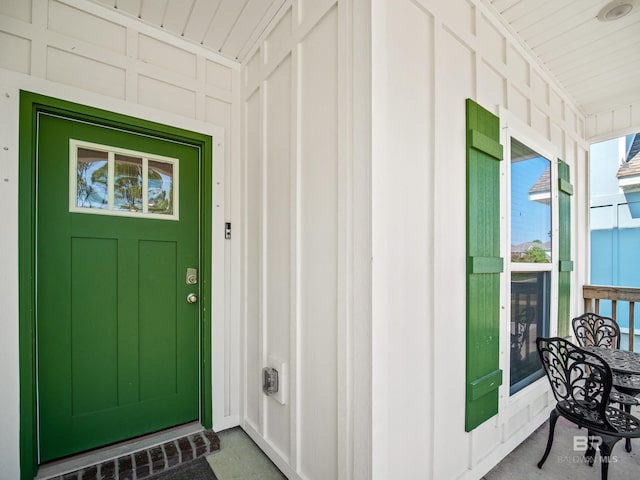 view of doorway to property