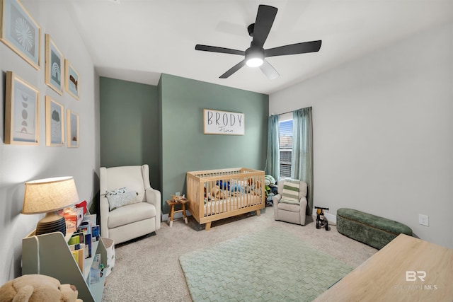 9365 Eiland Dr, Foley, AL 36535 - bedroom with a nursery area, carpet, and ceiling fan
