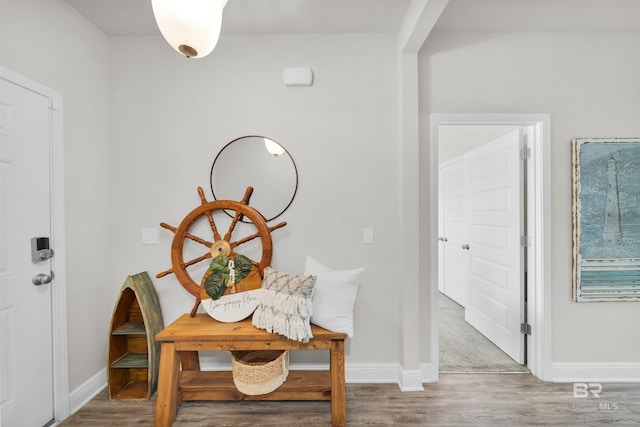9365 Eiland Dr, Foley, AL 36535 - foyer entrance featuring wood finished floors and baseboards
