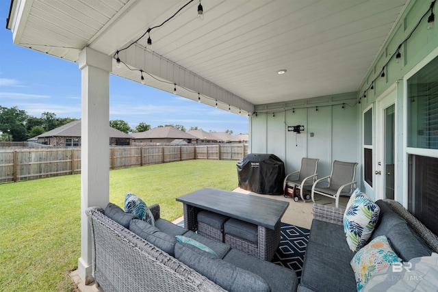 9365 Eiland Dr, Foley, AL 36535 - view of patio / terrace featuring an outdoor hangout area and grilling area