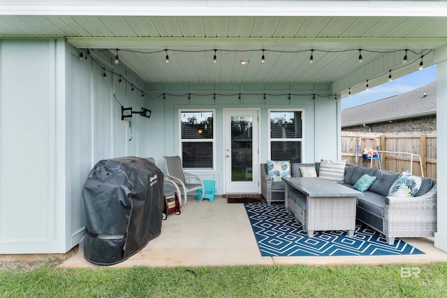 9365 Eiland Dr, Foley, AL 36535 - view of patio featuring outdoor lounge area and grilling area